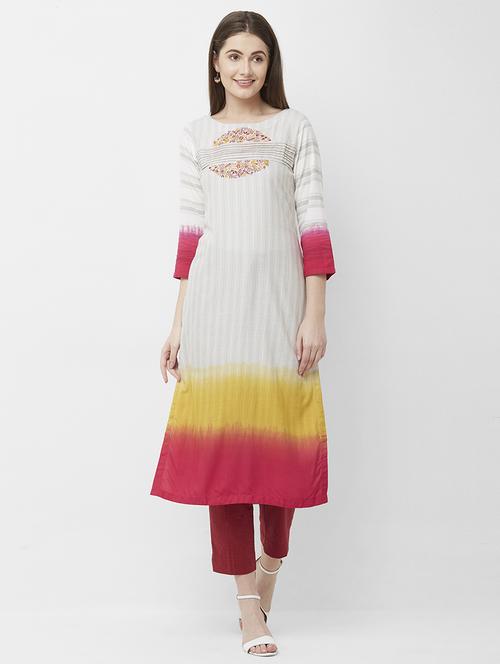 embroidered straight kurta - 16699811 - Standard Image - 1
