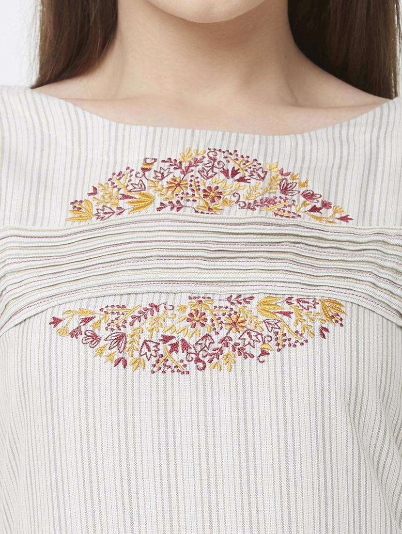 embroidered straight kurta - 16699811 - Zoom Image - 6