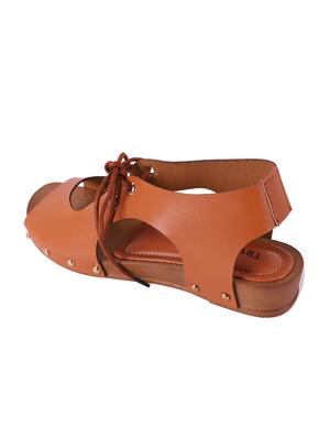 tan lace-up sandals - 16699871 - Standard Image - 3