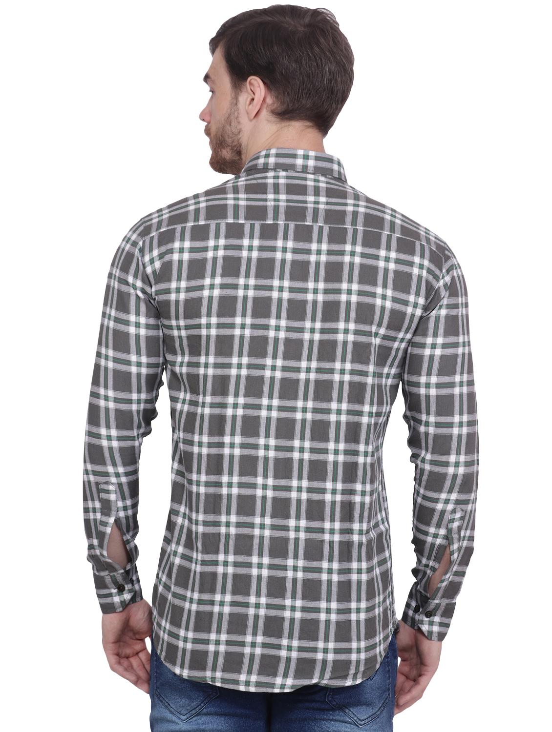 grey checkered casual shirt - 16699882 - Zoom Image - 3
