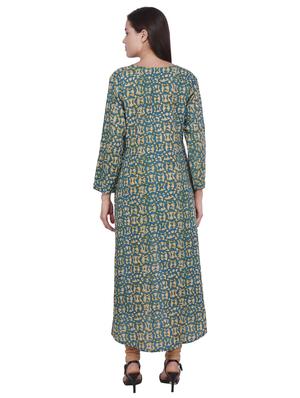 printed high low kurta - 16700079 - Standard Image - 3