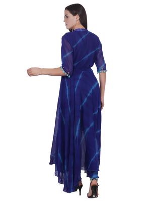 tie & dye asymmetric kurta - 16700081 - Standard Image - 3