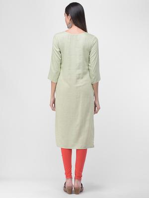 printed straight kurta - 16700155 - Standard Image - 3