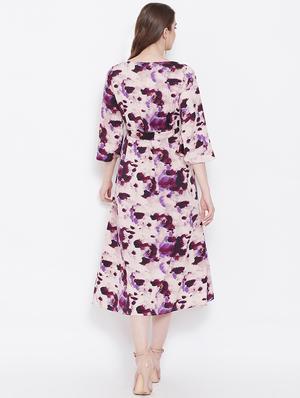 tie knot floral a-line dress - 16700256 - Standard Image - 3