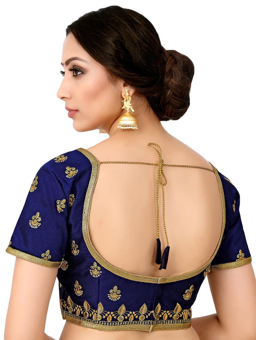 solid embroidered blouse - 16700273 - Zoom Image - 3