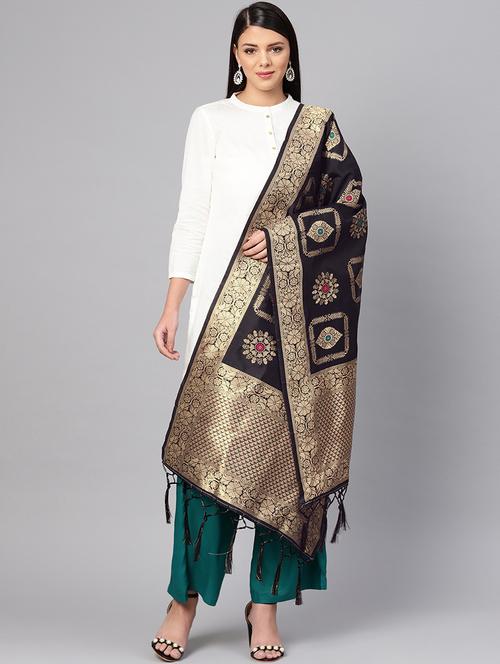 floral banarasi dupatta - 16700520 - Standard Image - 1