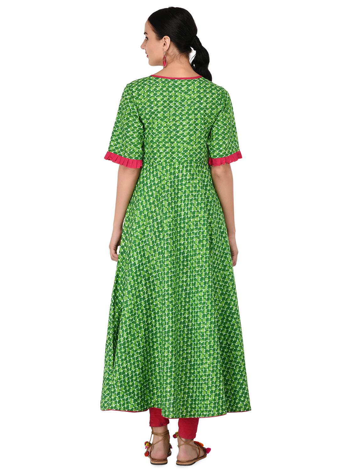 animal print anarkali kurta - 16700755 - Zoom Image - 3