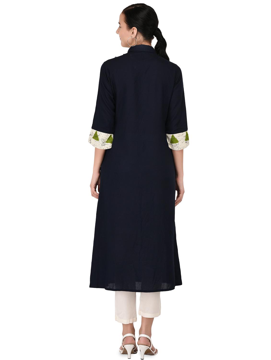 geometrical a-line kurta - 16700776 - Zoom Image - 3