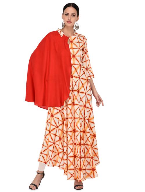 printed flared kurta - 16700787 - Standard Image - 1