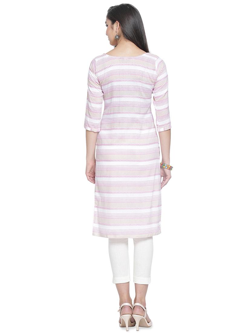 printed straight kurta - 16700788 - Zoom Image - 3