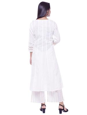 solid high slit kurta - 16700793 - Standard Image - 3