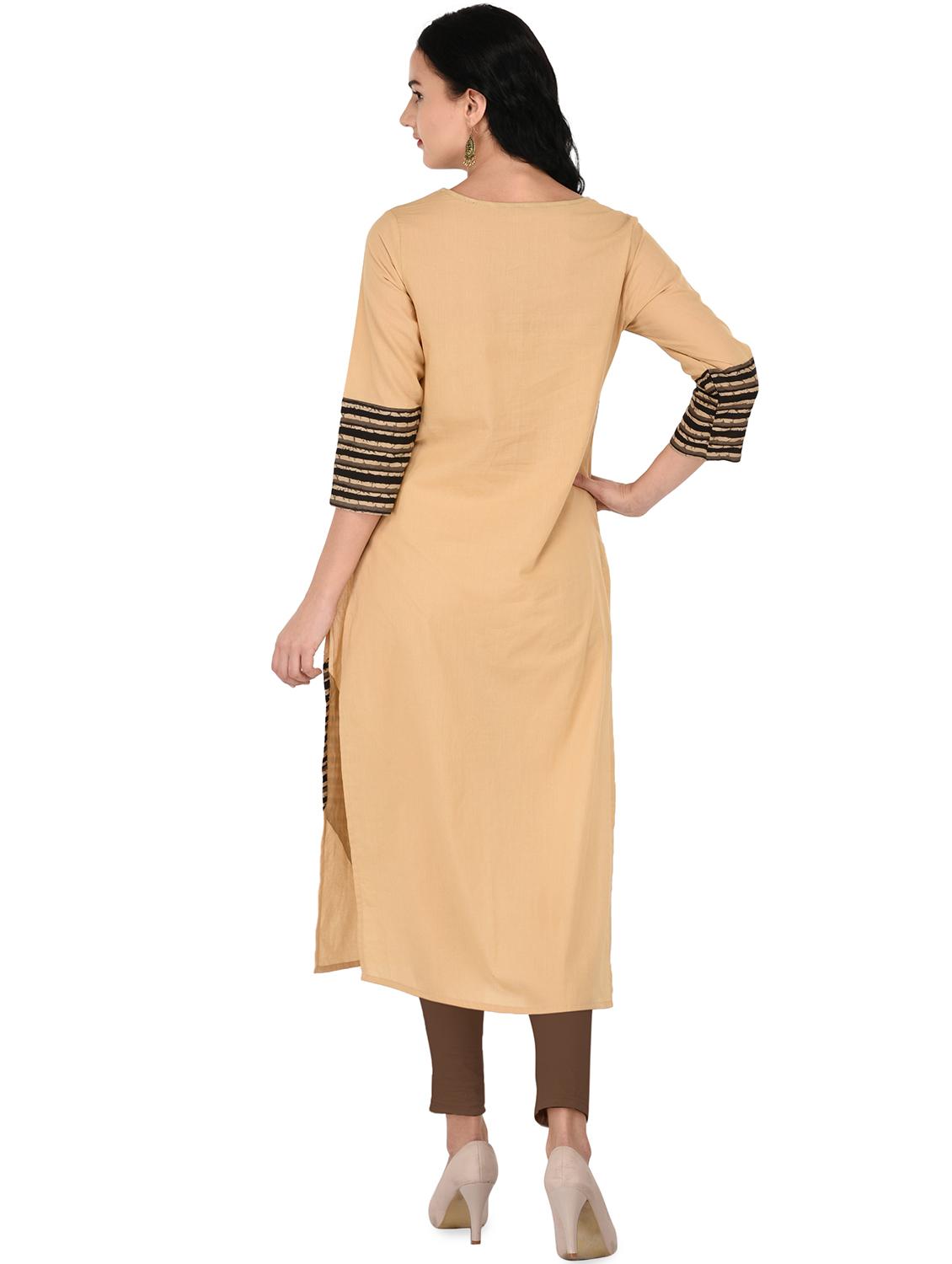 printed straight kurta - 16700822 - Zoom Image - 3