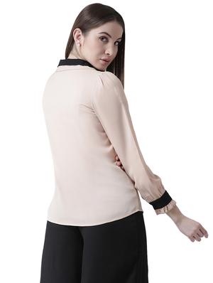 contrast detail peterpan collar shirt - 16700829 - Standard Image - 3