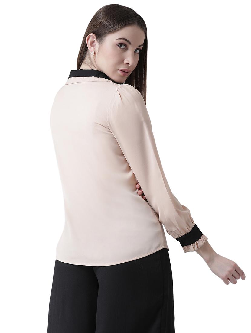 contrast detail peterpan collar shirt - 16700829 - Zoom Image - 3