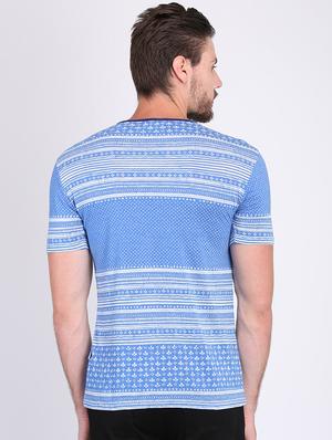 blue printed pocket t-shirt - 16700992 - Standard Image - 3