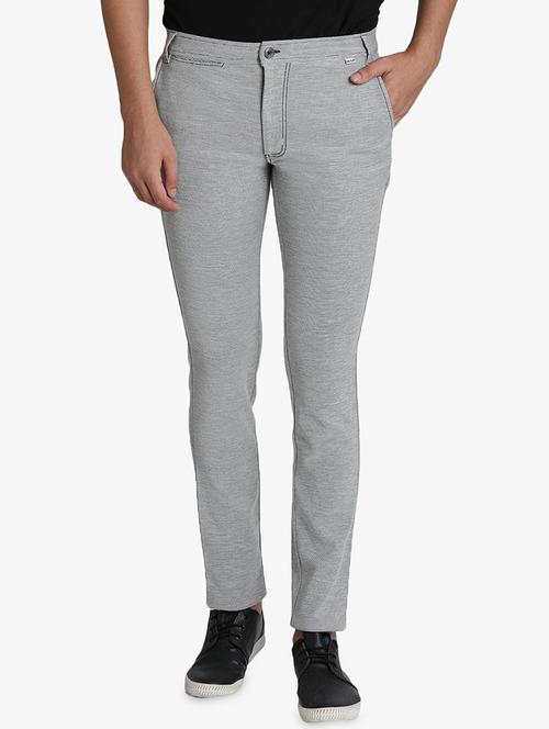 grey solid chinos - 16701017 - Standard Image - 1