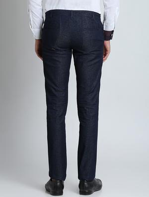 dark blue printed chinos - 16701022 - Standard Image - 3