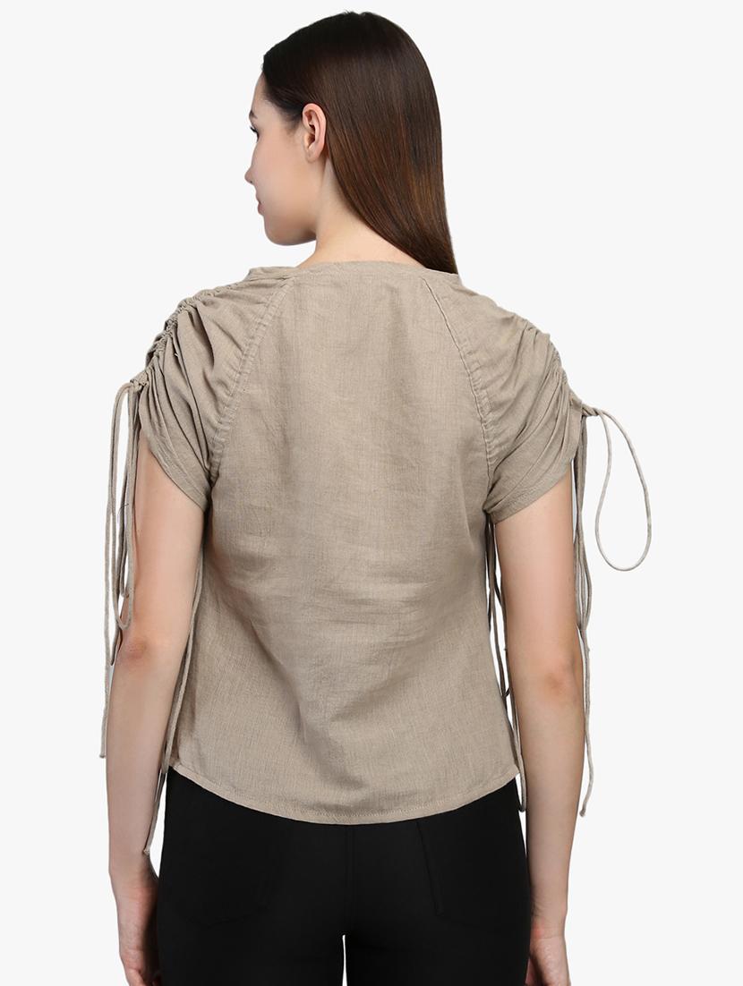 ruched detail raglan sleeved top - 16701142 - Zoom Image - 3