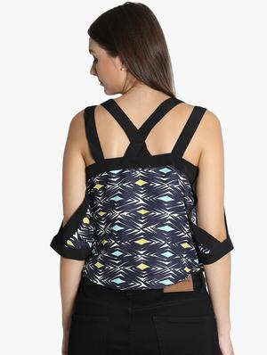 cold shoulder abstract top - 16701332 - Standard Image - 3