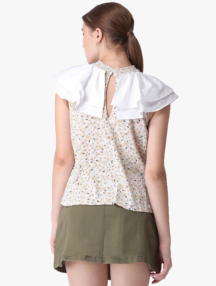 ruffle detail floral top - 16701473 - Zoom Image - 3