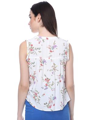 tie up neck floral top - 16701474 - Standard Image - 3