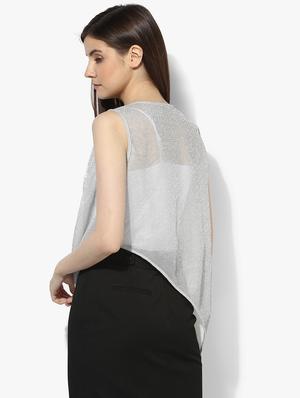 cowl neck sheer top - 16701477 - Standard Image - 3