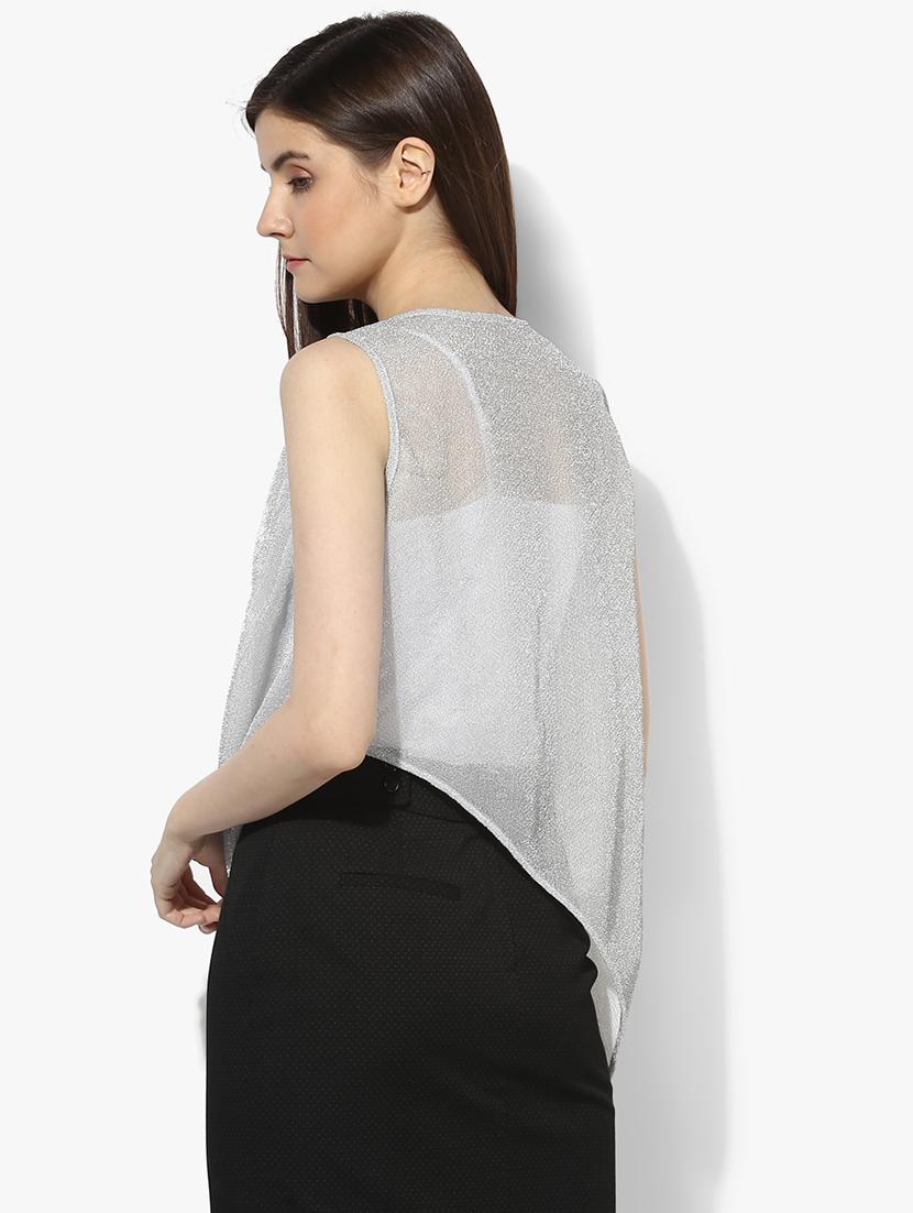 cowl neck sheer top - 16701477 - Zoom Image - 3