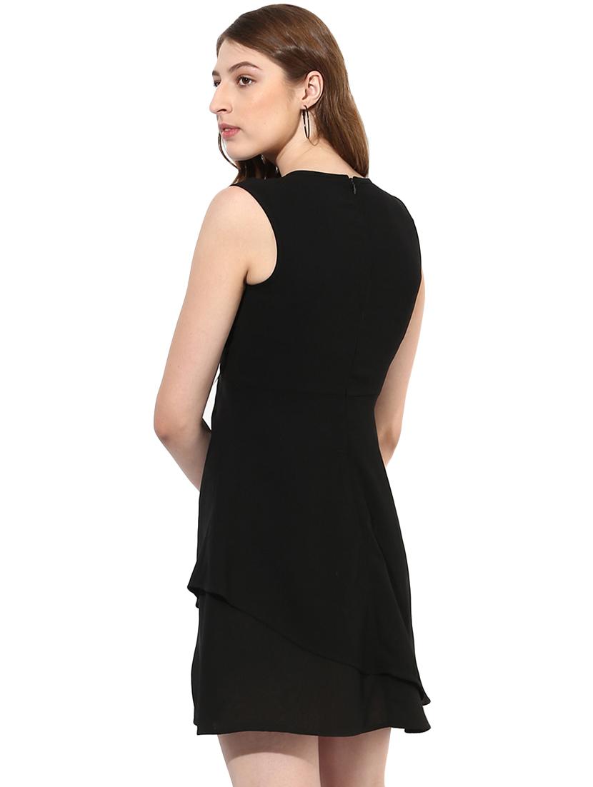 round neck layered a-line dress - 16701665 - Zoom Image - 3