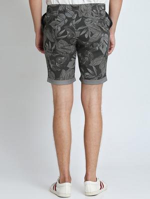 grey tropical print shorts - 16701829 - Standard Image - 3