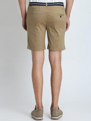 brown solid bermuda shorts - 16701842 - Standard Image - 3