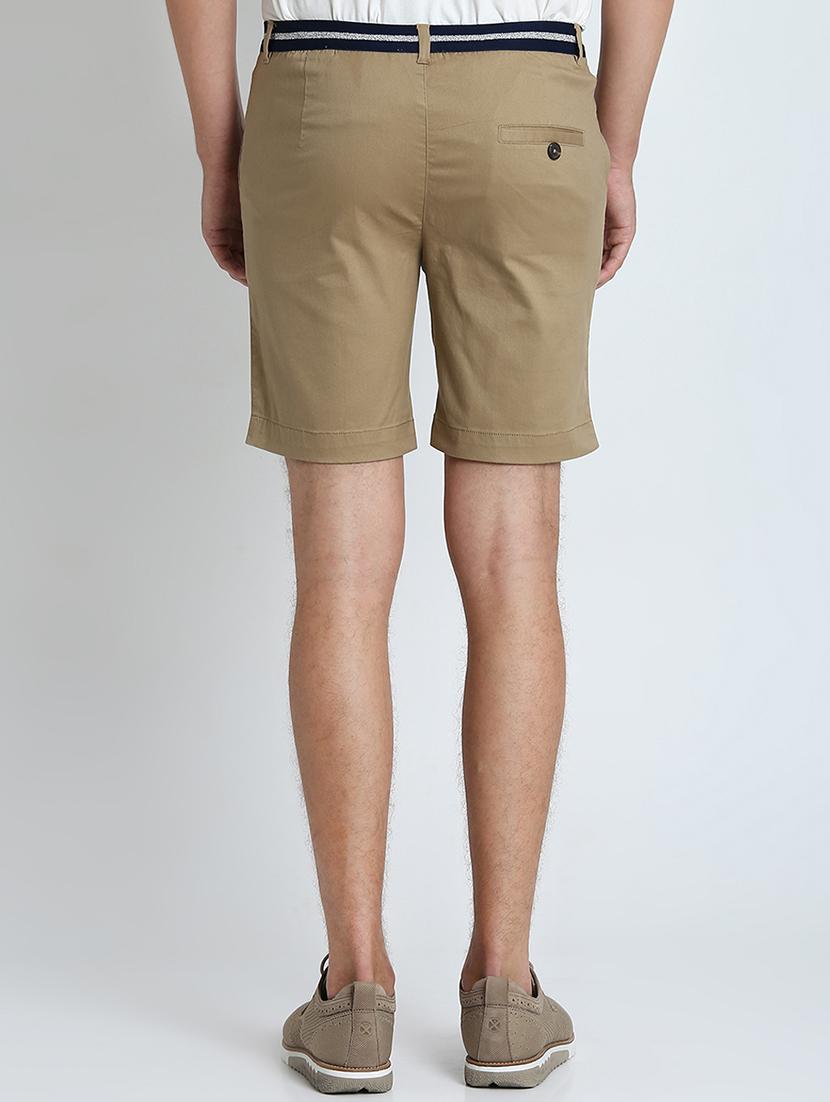 brown solid bermuda shorts - 16701842 - Zoom Image - 3