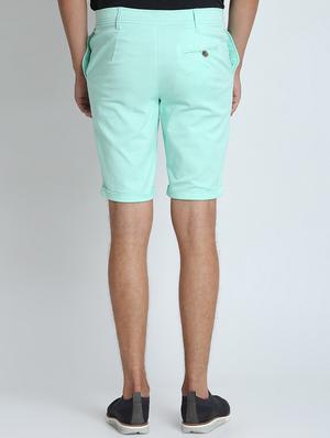 green solid bermuda shorts - 16701849 - Standard Image - 3