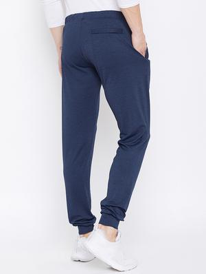 navy blue solid jogger - 16702296 - Standard Image - 3