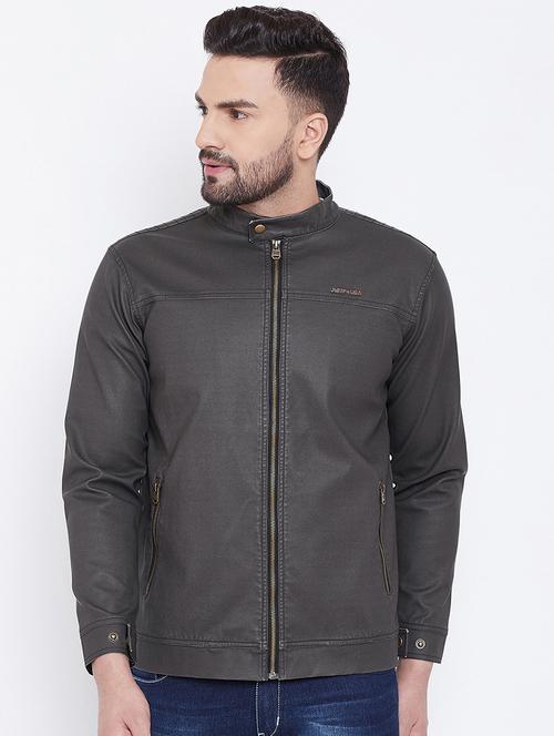 black solid biker jacket - 16702303 - Standard Image - 1