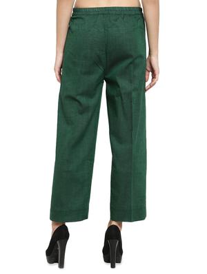tie front solid flat front trouser - 16702666 - Standard Image - 3