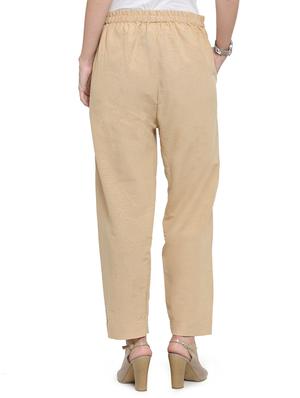 tie front solid flat front trouser - 16702677 - Standard Image - 3