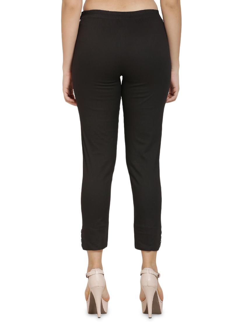 high rise button detail trouser - 16702701 - Zoom Image - 3