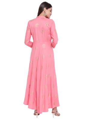 gold print high-low kurta - 16702738 - Standard Image - 3