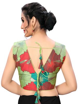 floral print back detailed blouse - 16703326 - Standard Image - 3