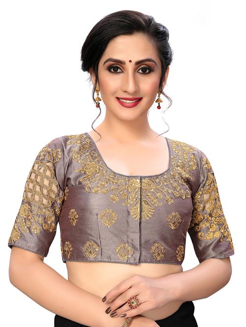 solid embroidered blouse - 16703390 - Standard Image - 1