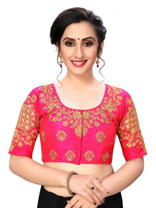 solid embroidered blouse - 16703394 - Standard Image - 1