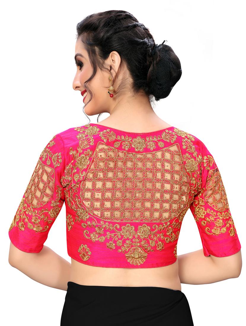 solid embroidered blouse - 16703394 - Zoom Image - 3