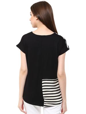 round neck striped top - 16703419 - Standard Image - 3