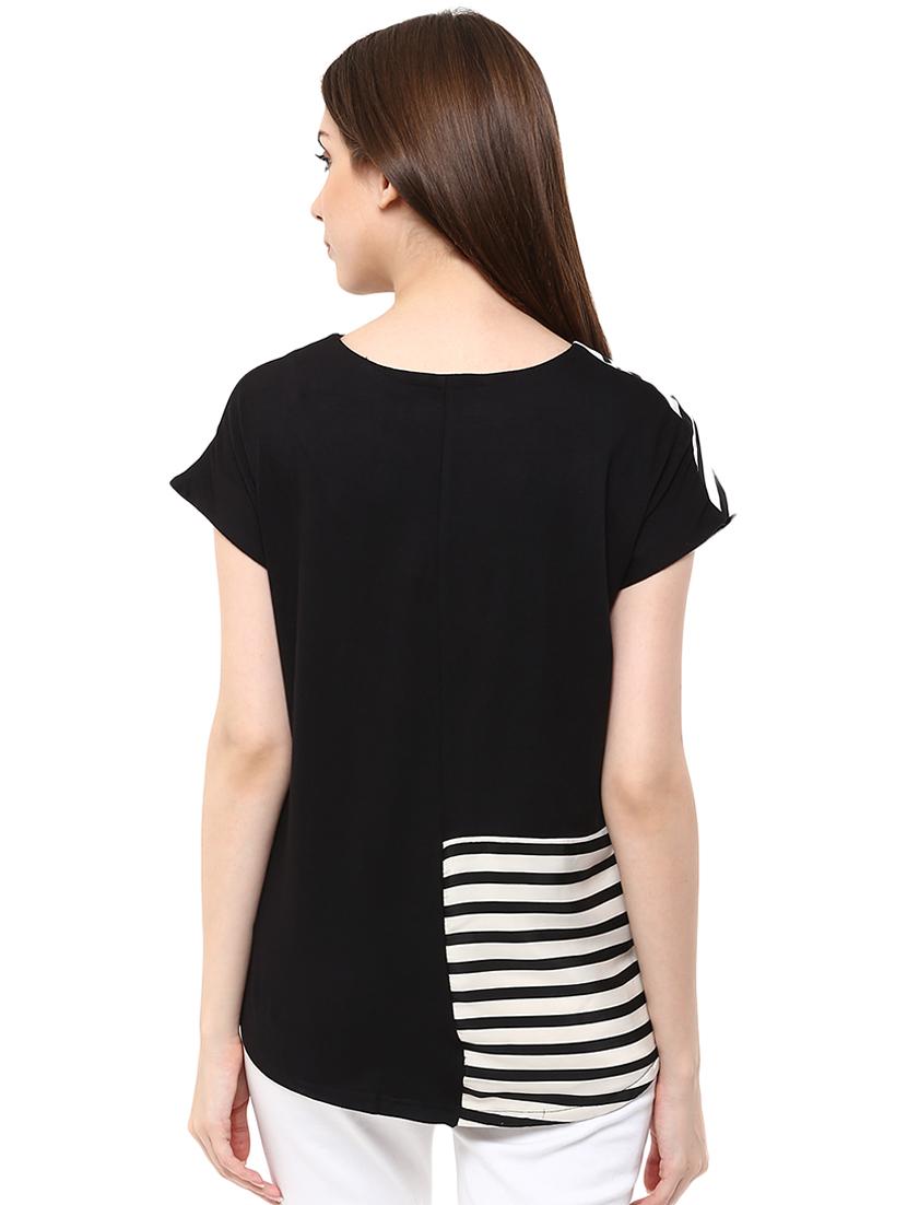 round neck striped top - 16703419 - Zoom Image - 3