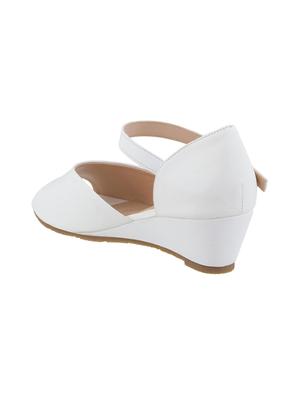 white closed back wedges - 16704218 - Standard Image - 3