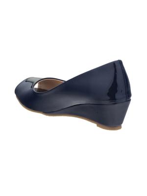 navy slip on wedges - 16704220 - Standard Image - 3