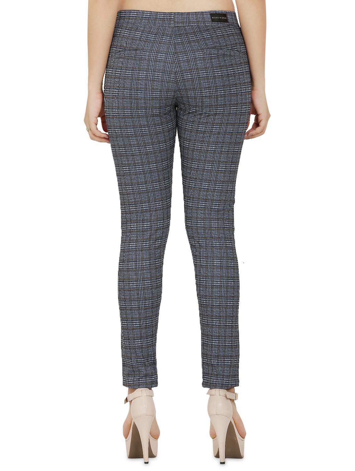 high rise checkered trouser - 16704333 - Zoom Image - 3