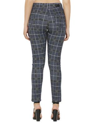 high rise checkered trouser - 16704335 - Standard Image - 3