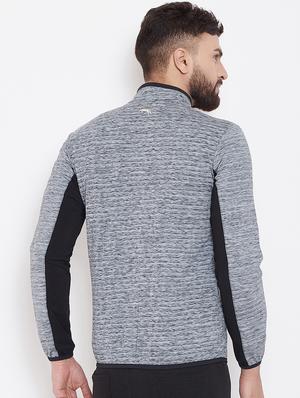 grey self design casual jacket - 16704354 - Standard Image - 3