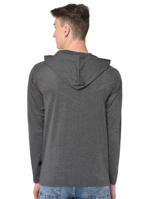 grey color block t-shirt - 16704436 - Standard Image - 3